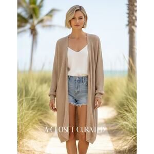 Atoir Impractical Decision Cardigan Sweater XS Tan NWT